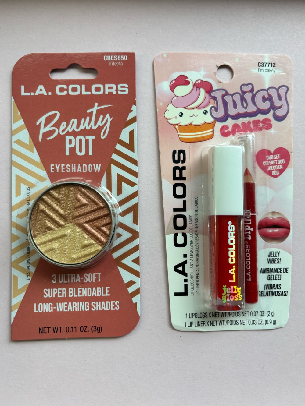 L.A. COLORS Eyeshadow & Lip Duo - Gold Copper Shades